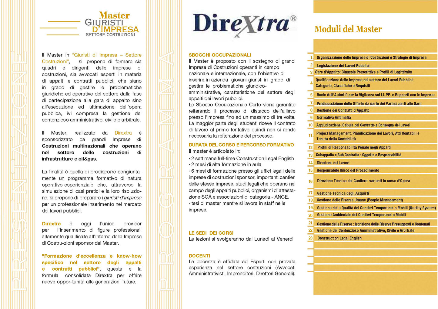 Master Giuristi di impresa settore Oil and Gas